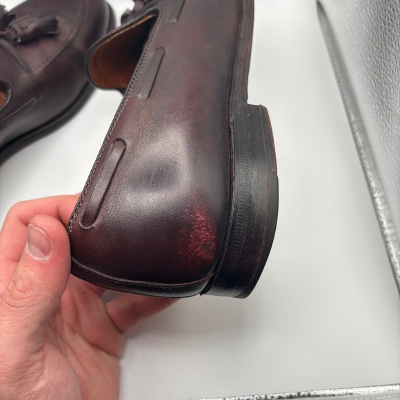 Alden Tassel Moccasin Loafer Burgundy Calf 663 Men's Size 12C - Picture 9 of 9